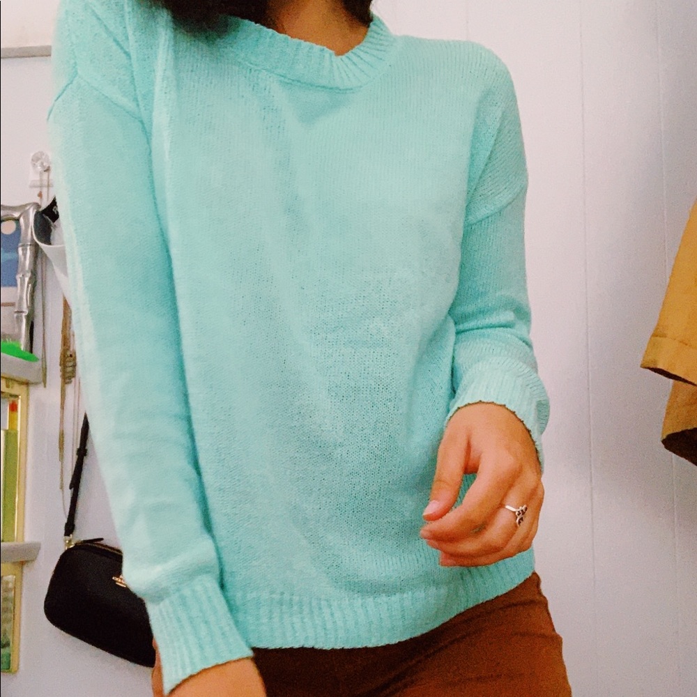 Mint green light sweater